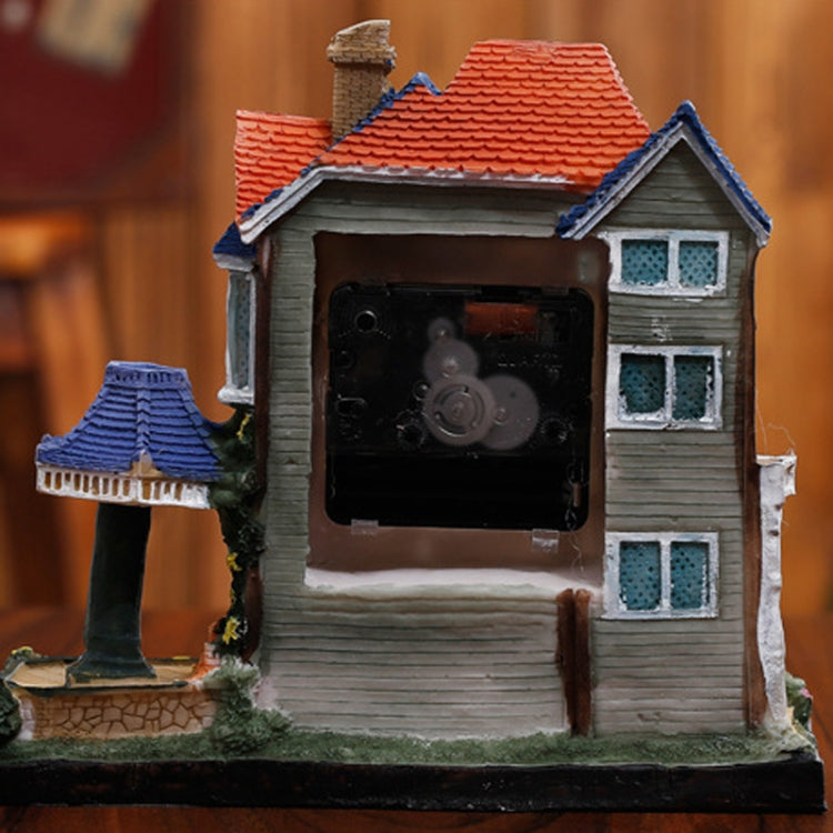 Big Castle Alarm Clock Villa Resin Craft Ornament