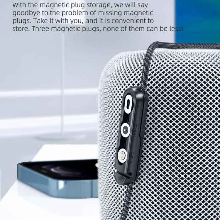 20 PCS Magnetic Suction Tip Storage Portable Anti-Loss Cable Manager(Black)