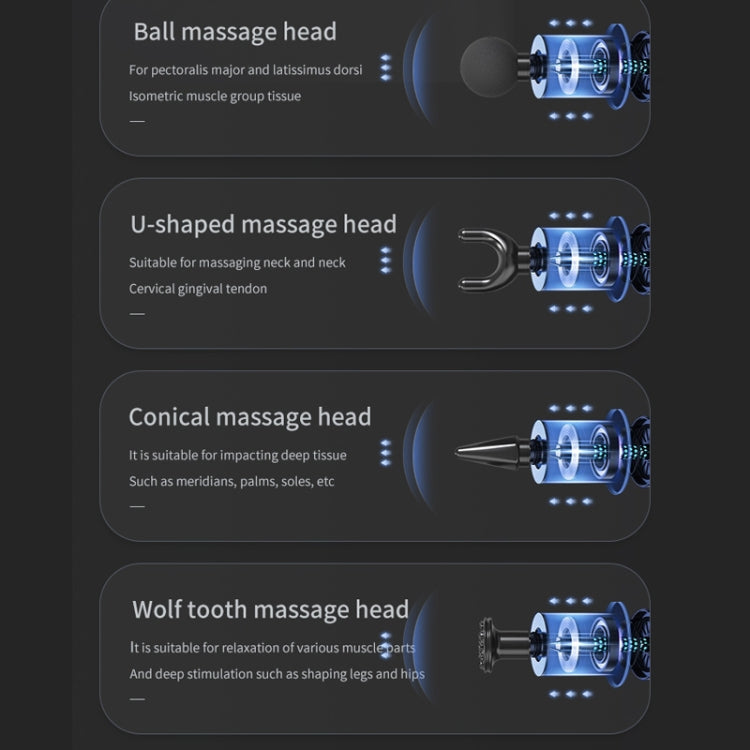 HB-008  Triangular Electric Fascia Gun Body Massage Gun, Specification: Button Style