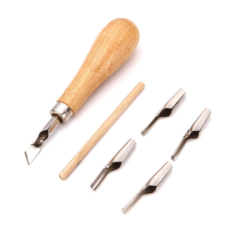 3 Sets DIY Soft Clay Clay Sculpting Shaped Carving Knife, Specification: 7 PCS/Set(Wood Color)