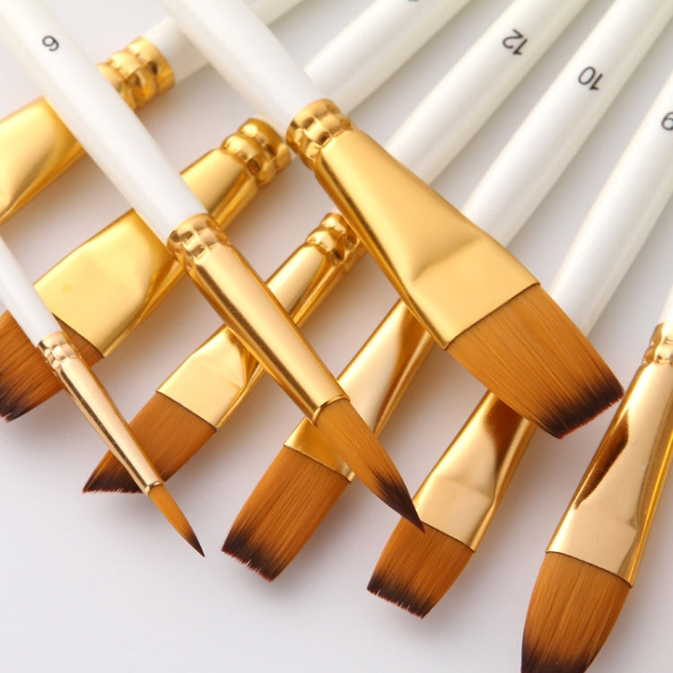 15 PCS/Set Oil Painting Pen Set + Tarpaulin Bag With Spatula Sponge(Pearl White Rod)