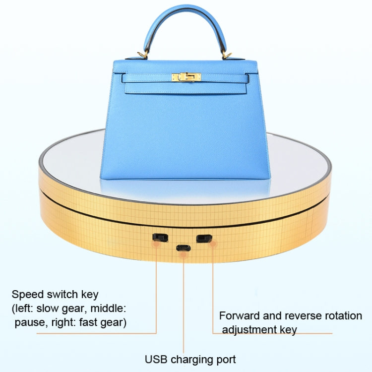 25cm Adjustable Speed Electric Rotating Display Stand Video Shooting Props Turntable