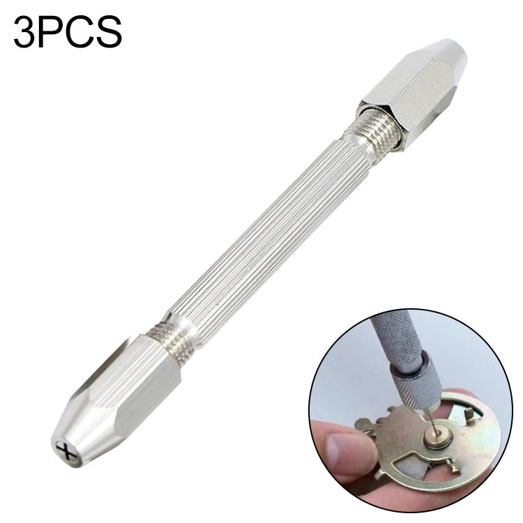 3 PCS Double-ended Steel Pick Aluminum Slloy Hand Drill Punch