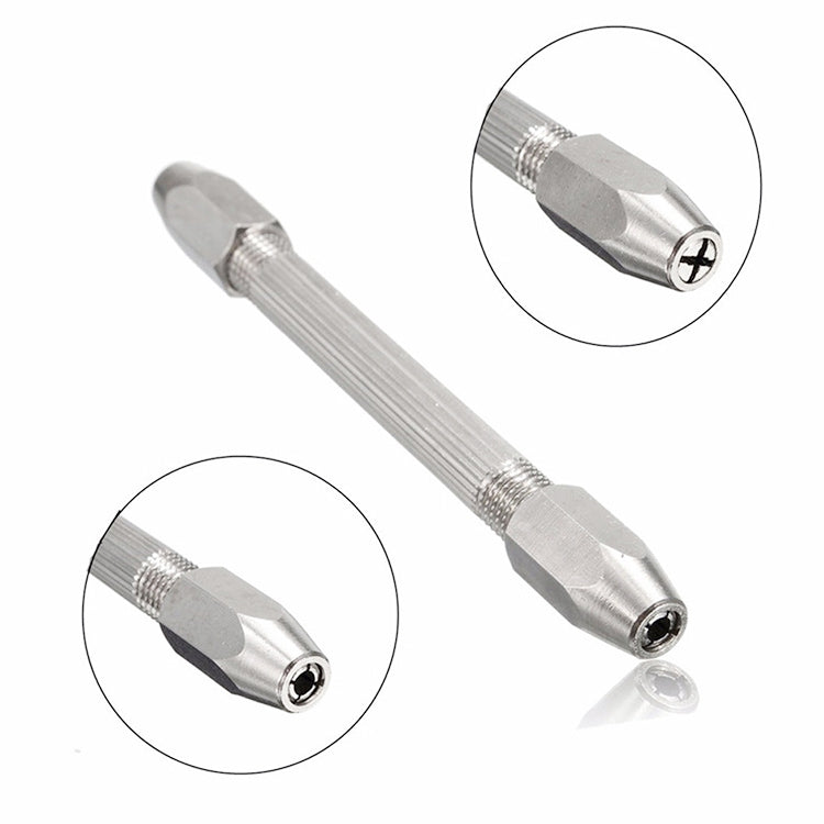 2 Sets Double-ended Steel Pick + 10 Drills Aluminum Slloy Hand Drill Punch