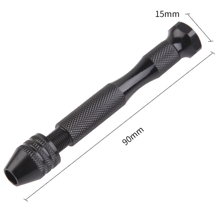 Black Hand Twist Drill bit + 10 Drills Aluminum Slloy Hand Drill Punch