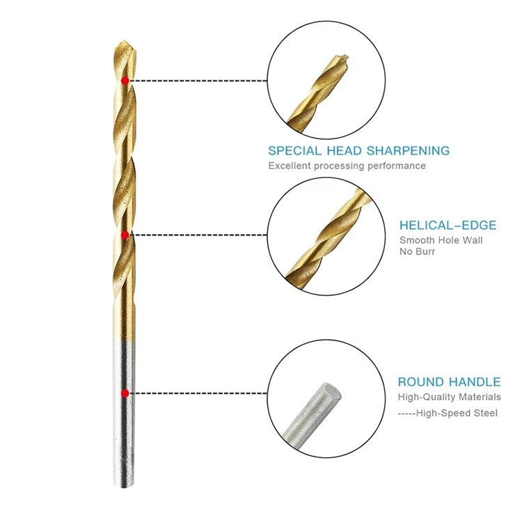 3 Sets Titanium Drill Aluminum Slloy Hand Drill Punch