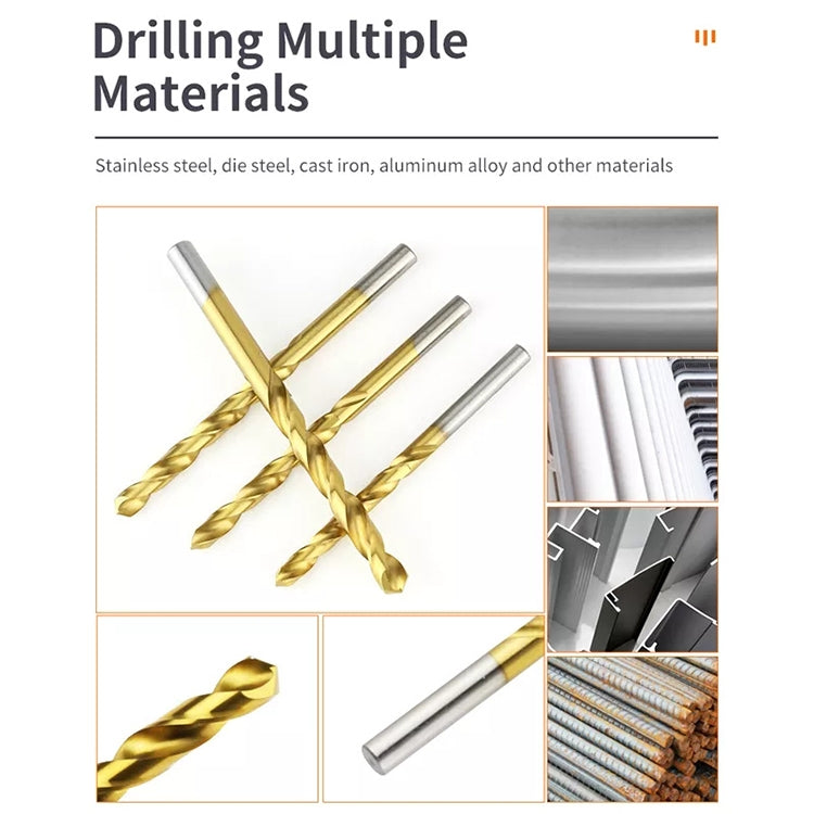 3 Sets Titanium Drill Aluminum Slloy Hand Drill Punch