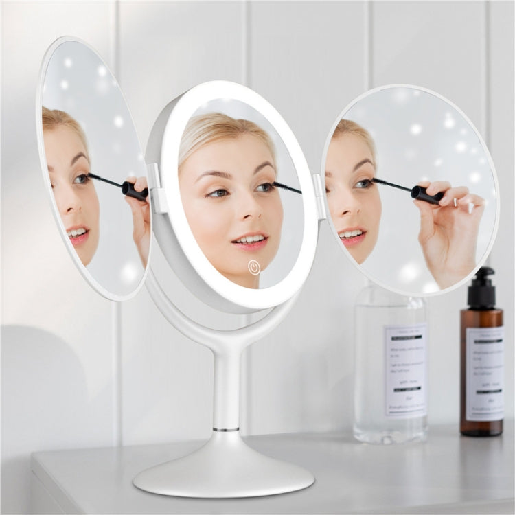 LED Desktop Folding Three-Faceted Makeup Mirror(HZJ-001)