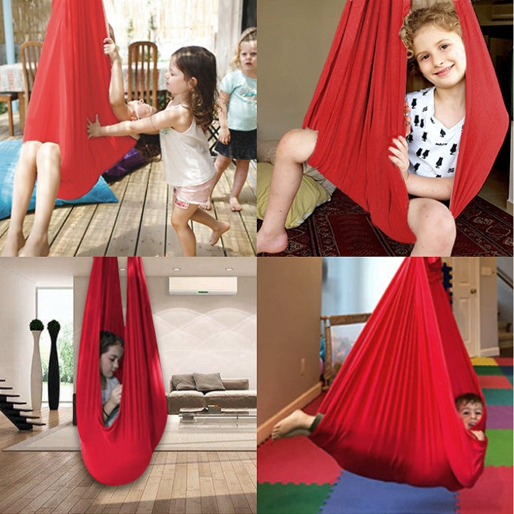 Kids Elastic Hammock Indoor Outdoor Swing, Size: 1x2.8m (Green)