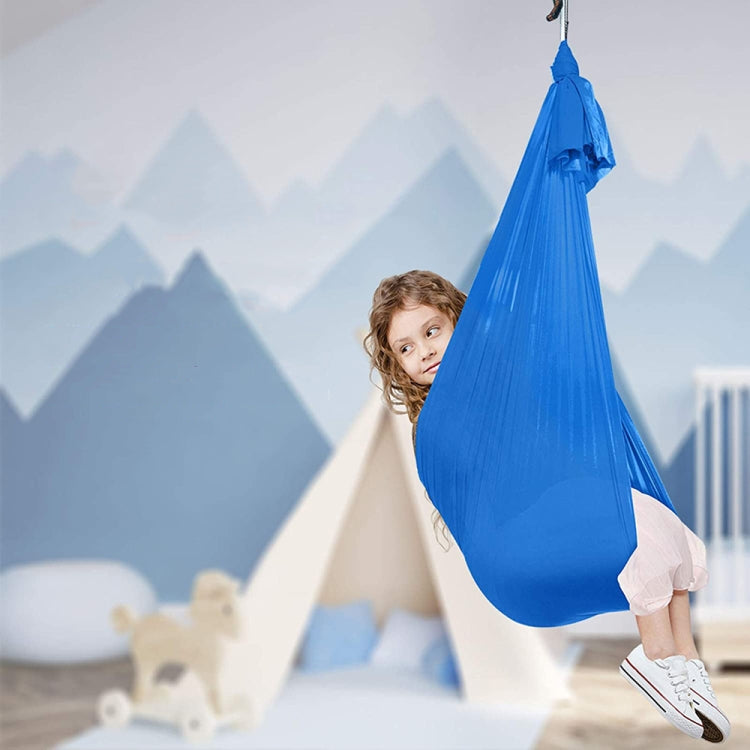 Kids Elastic Hammock Indoor Outdoor Swing, Size: 1x2.8m (Dark Blue)