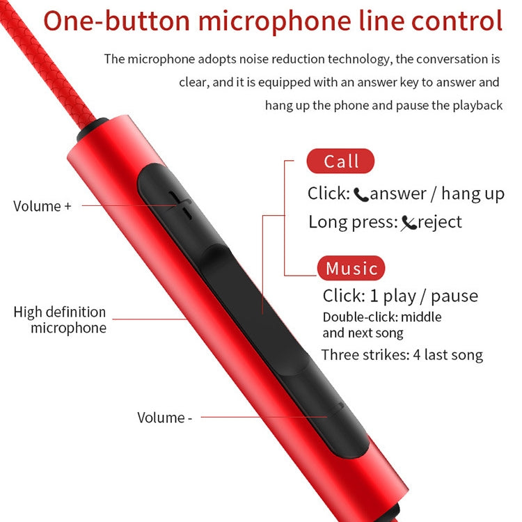 EN3900 3.5mm Plug In-Ear Wired Control Earphone with Mic