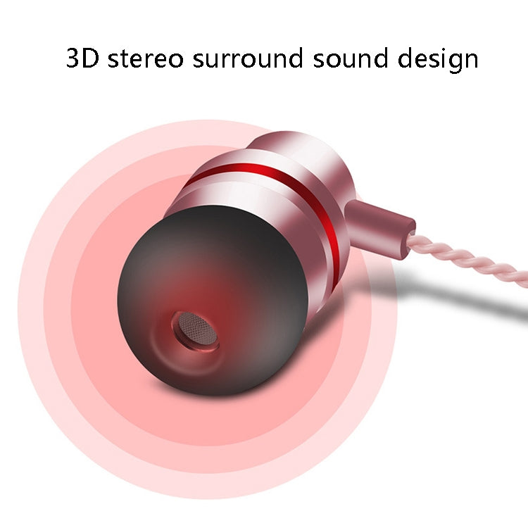 2 PCS TS8 3.5mm In-Ear Metal Wired Control Phone Earphone