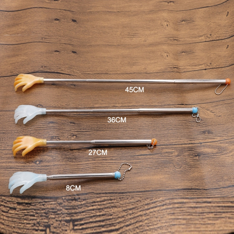 10 PCS Four-section Retractable Stainless Steel Manual Tickler(Random Color Delivery)
