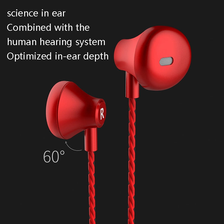 2 PCS TS720 3.5mm Heavy Bass Metal Earbud Wired Earphone