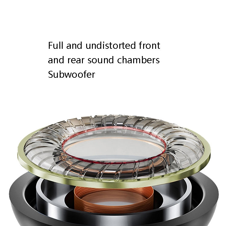 2 PCS TS720 3.5mm Heavy Bass Metal Earbud Wired Earphone