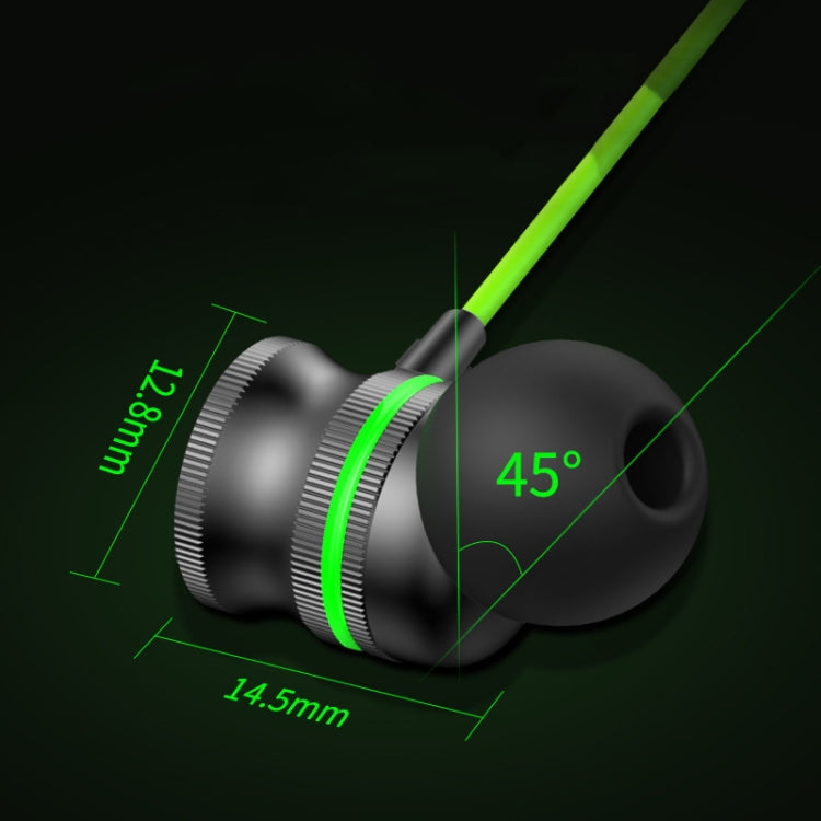 TS6600A USB-C / Type-C In-Ear Heavy Bass Wire Control Game Earphone, Cable Length: 1.2m(Green)