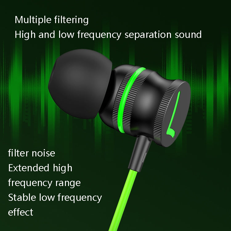 TS6600A USB-C / Type-C In-Ear Heavy Bass Wire Control Game Earphone, Cable Length: 1.2m(Green)
