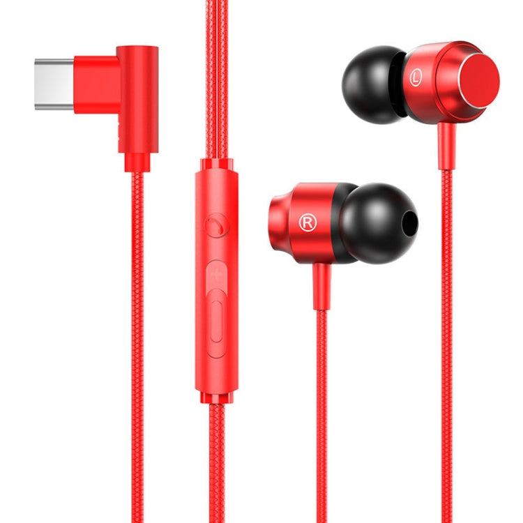 TS902 Metal In-Ear USB-C / Type-C Game Earphone, Cable Length: 1.2m