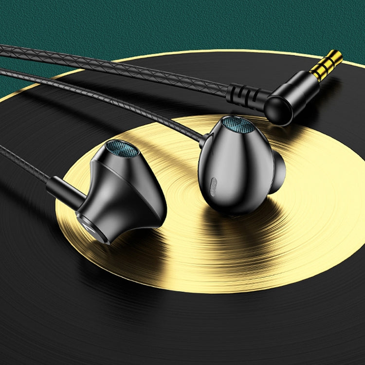 TS6800 3.5mm Metal Elbow Noise Cancelling Wired Game Earphone