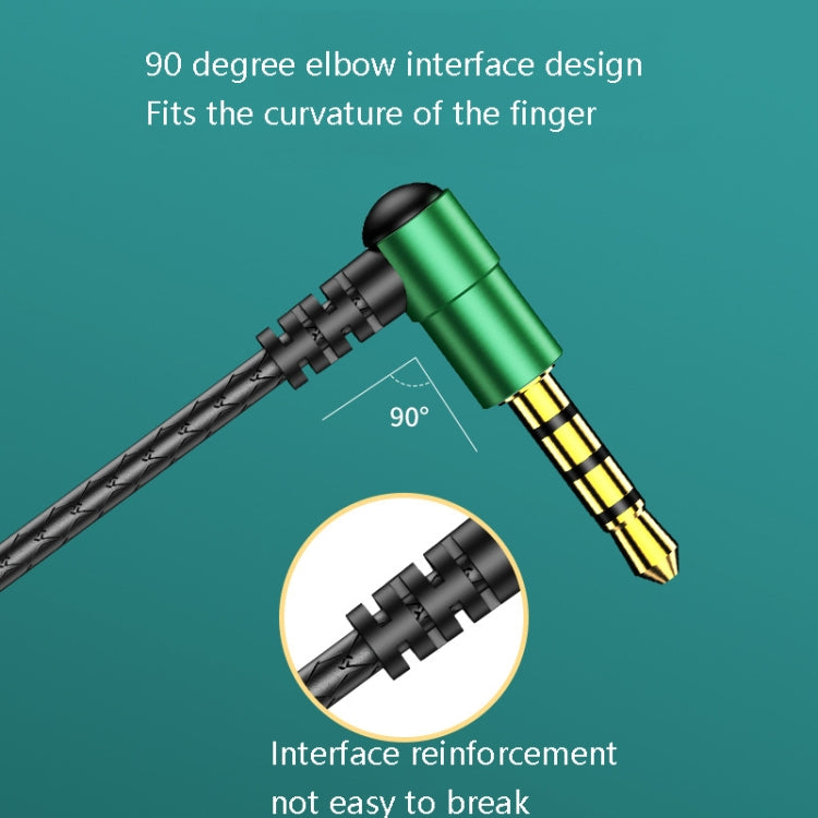 TS6800 3.5mm Metal Elbow Noise Cancelling Wired Game Earphone