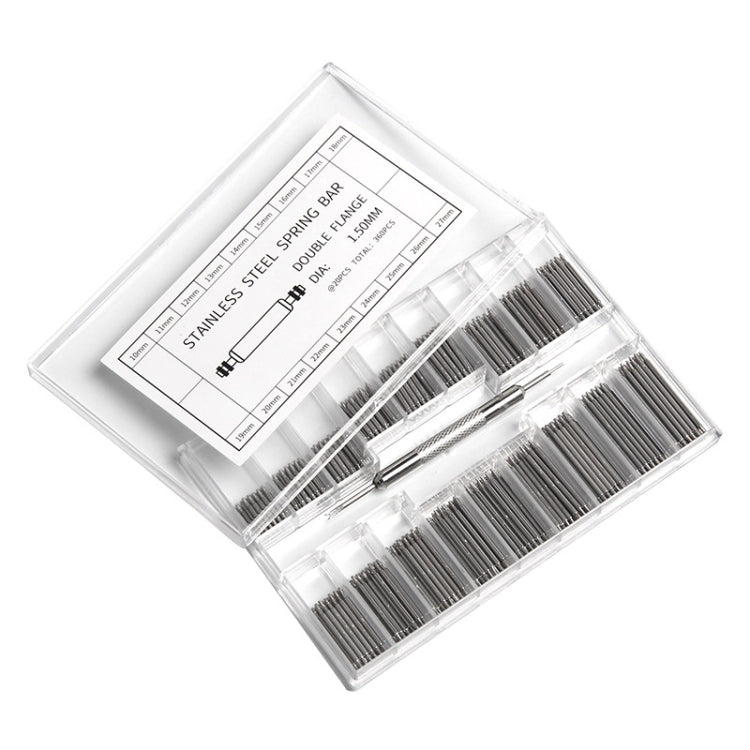 360 PCS / Set with Ear Batch 10-27mm Strap Connecting Shaft Stainless Steel Watch Spring Bar