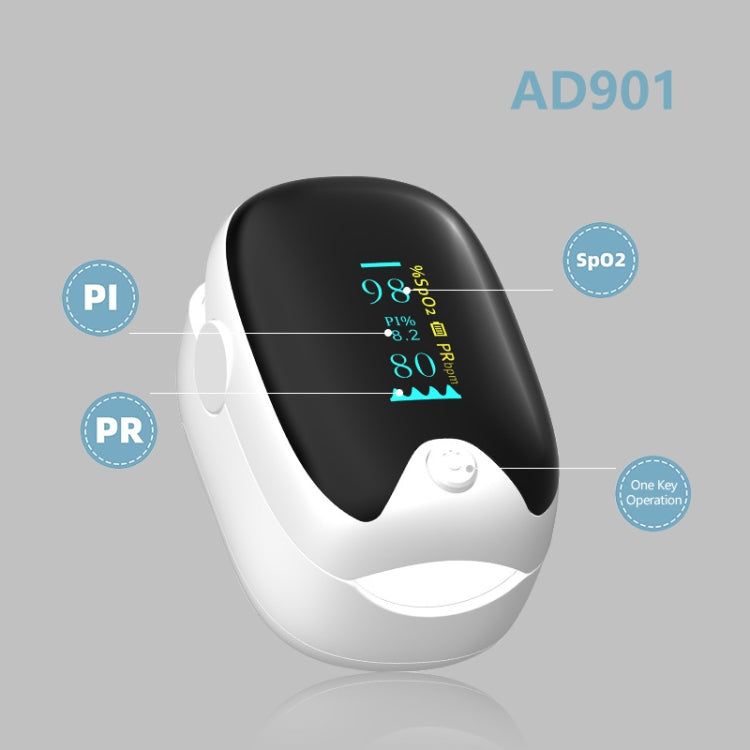 AD901 Finger Clip Oximeter Pulse Heart Rate Monitoring Monitor, Shape: OLED