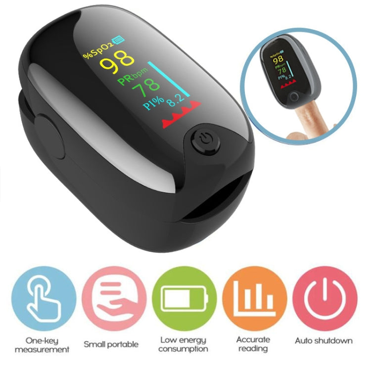 AD901 Finger Clip Oximeter Pulse Heart Rate Monitoring Monitor, Shape: OLED