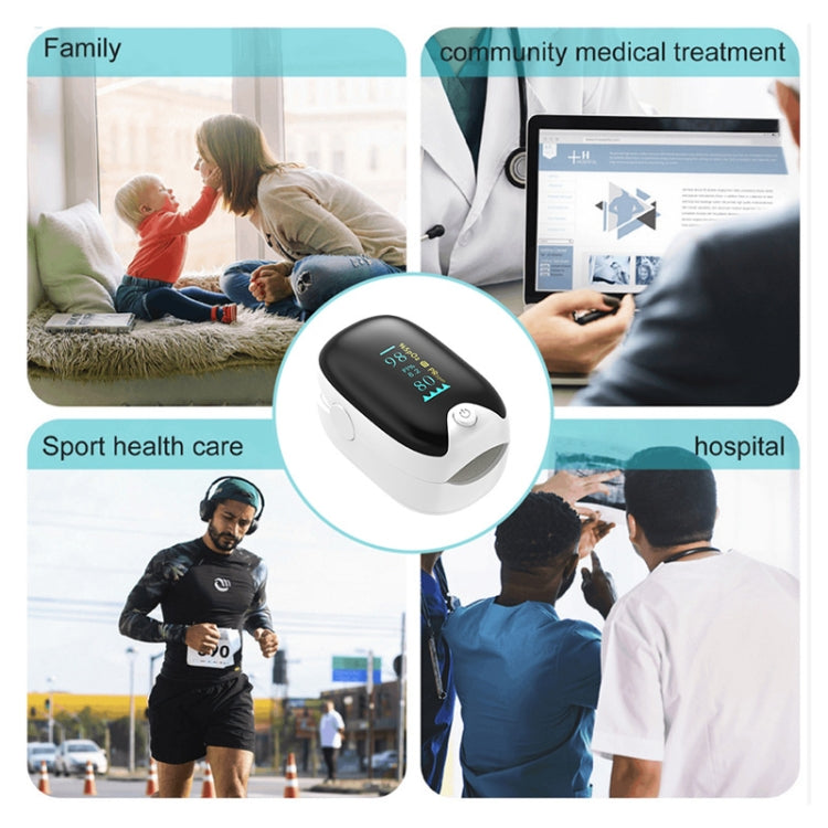 AD901 Finger Clip Oximeter Pulse Heart Rate Monitoring Monitor, Shape: OLED