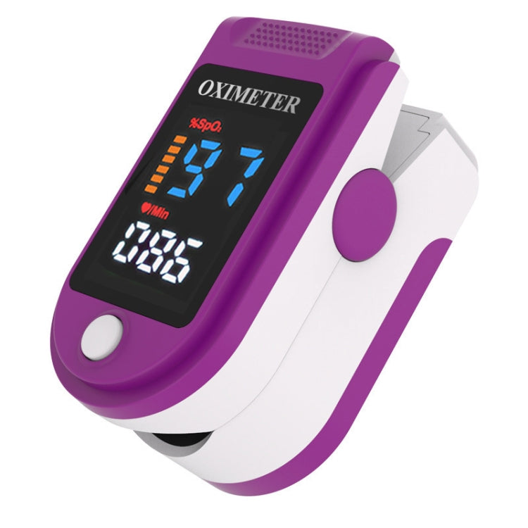 004 Purple LED Screen Fingertip Pulse Oximeter