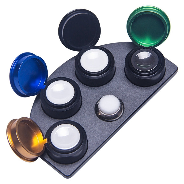 Full Metal Spot Oil Cup Stand  Oiler Watch Repair Tool, Style: Four Oils Cups Colorful