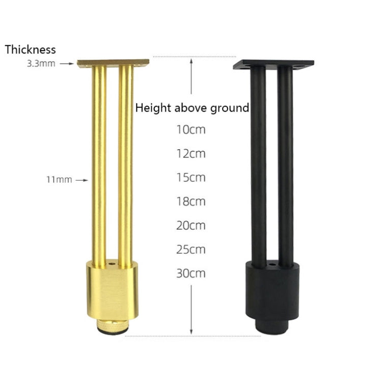 Adjustable Aluminum Solid Double Support Cabinet Sofa Legs, Height: 22.5cm