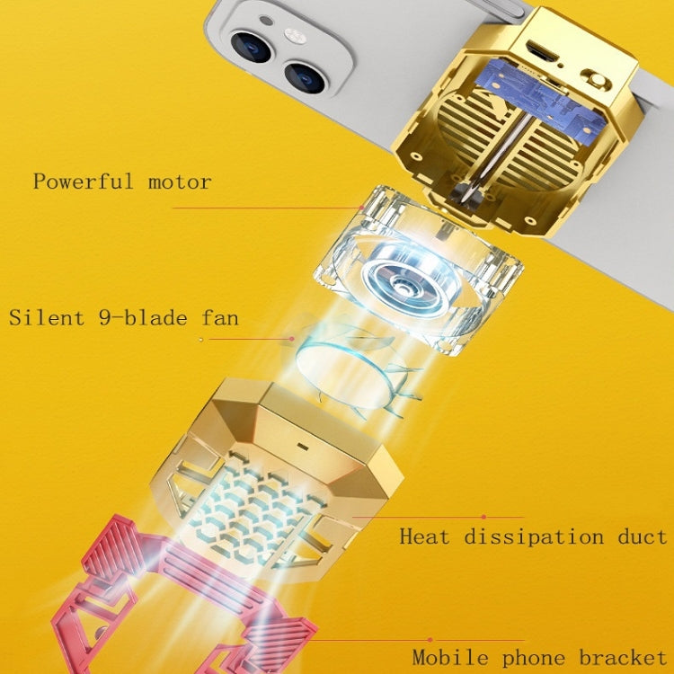 L06 Color Matching RGB Light Mobile Phone Radiator With Mobile Phone Bracket Function, Lithium Battery