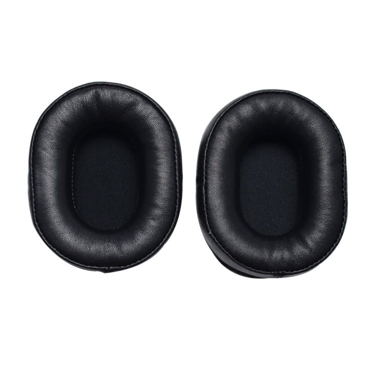 1 Pair Leather Sponge Ear Pads For Denon AH-MM400 Headset(Black)
