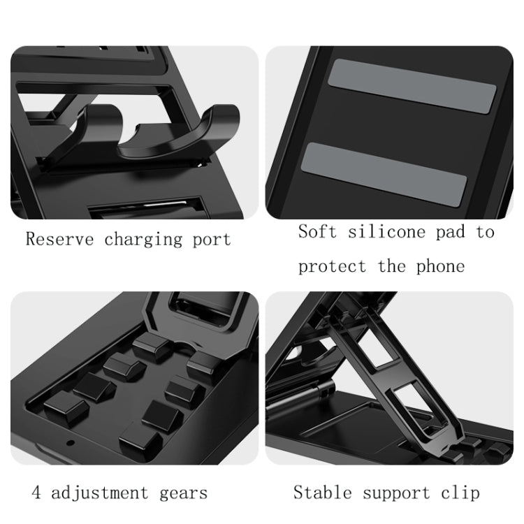 5 PCS T-301 Desktop Foldable Mobile Phone Tablet Universal Bracket