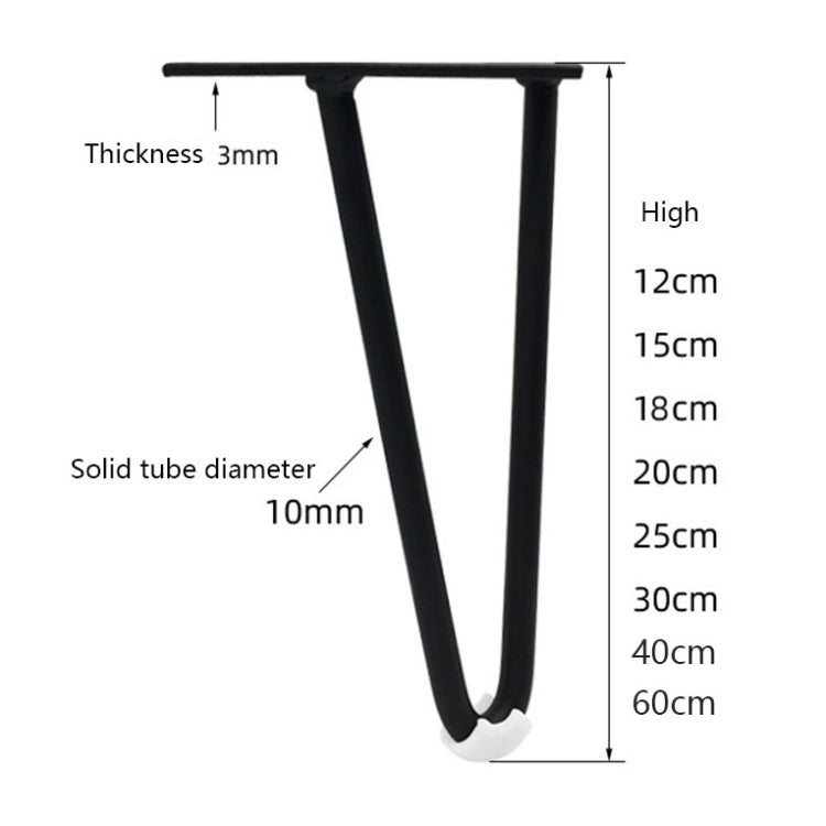 LH-S0006 Metal Furniture Support Legs, Height: 60cm