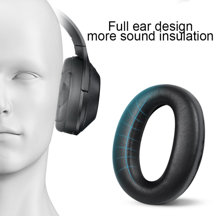 1 Pair PU Leather Earpads for Sony WH-1000XM4, Color: Blue+Buckle