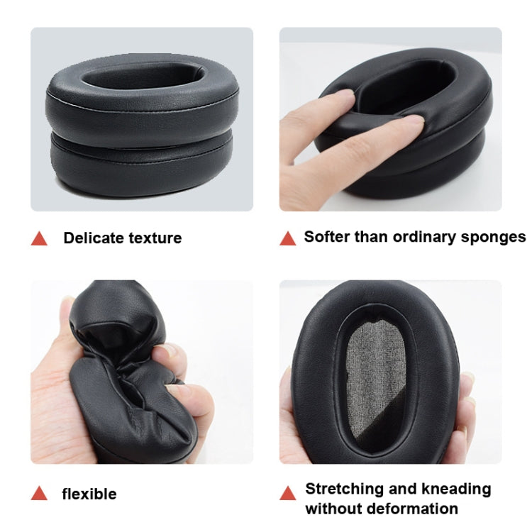 1 Pair Sponge Earpad For SONY WH-XB900N Headset, Color: Protein Skin-Black