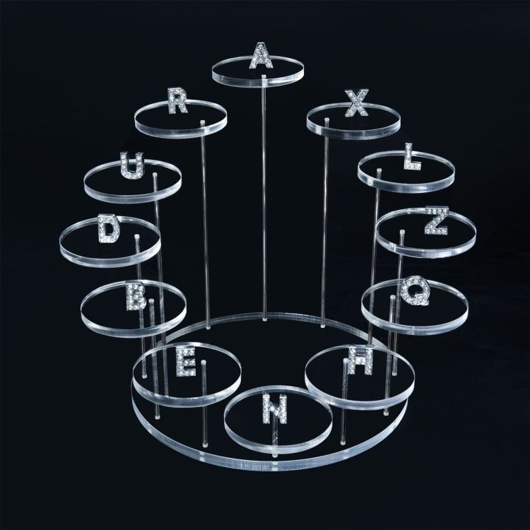 12 Rounds Base Acrylic Jewelry Ring Display Stand