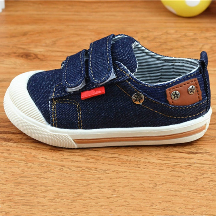 Children Canvas Denim Sneakers Peas Shoes, Size:24