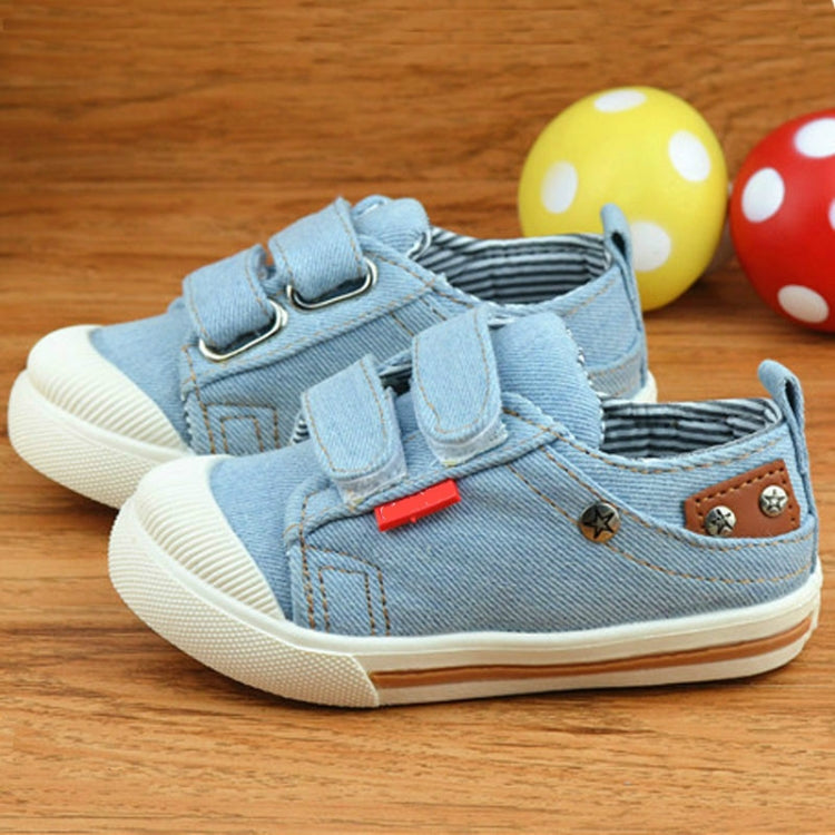 Children Canvas Denim Sneakers Peas Shoes, Size:24