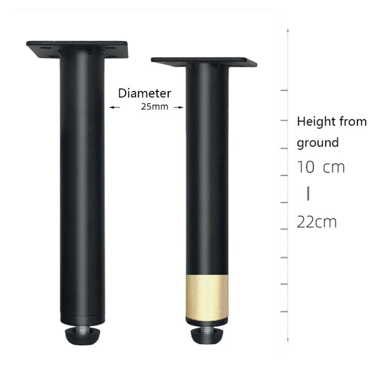 Metal Furniture Support Legs with Adjustment Pad, Height: 11cm