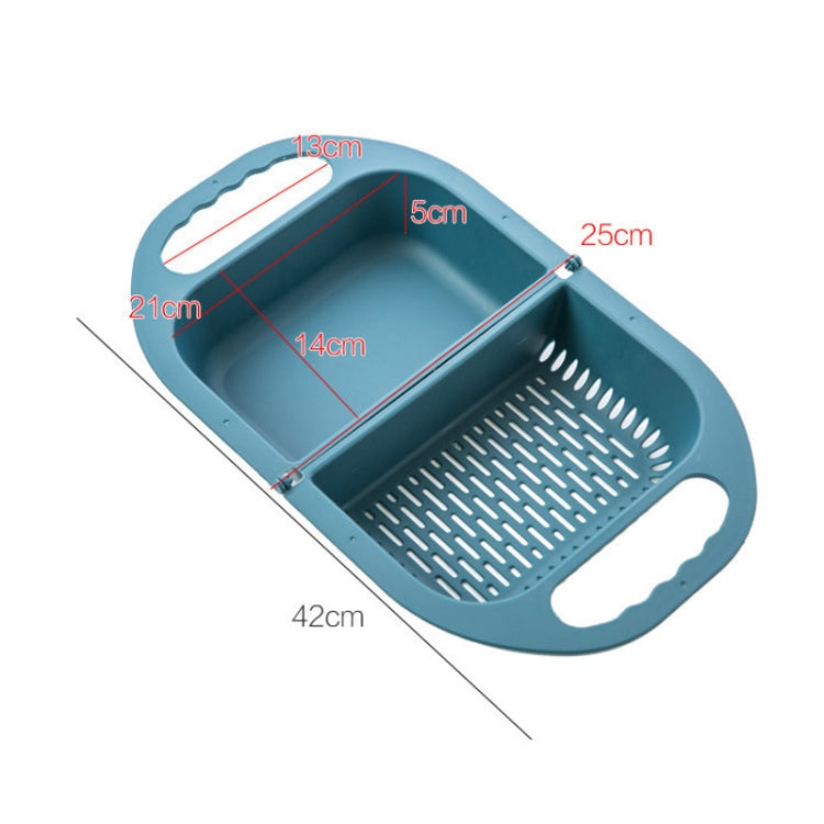 2 PCS Home Kitchen Foldable Drainable Fruit And Vegetable Basket(Pink)