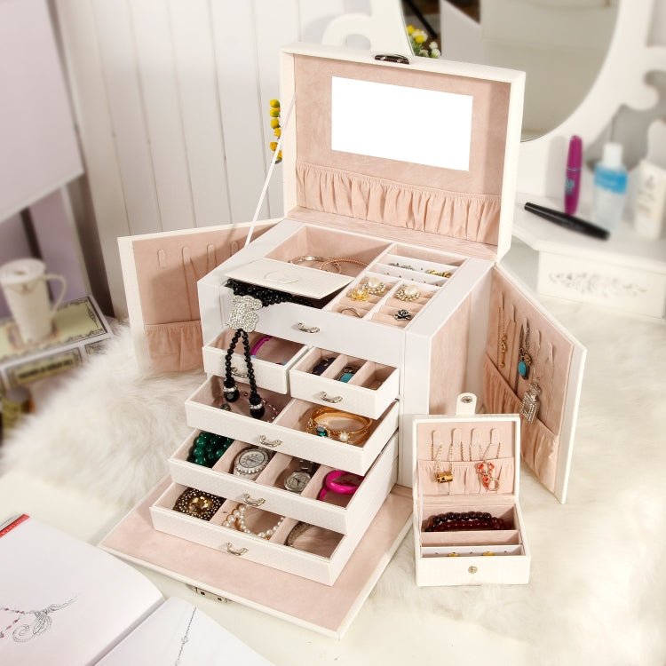 Sp01119 Five-Layer Large-Capacity Leather Jewelry Storage Box