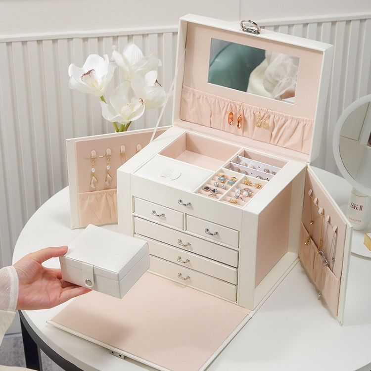 Sp01119 Five-Layer Large-Capacity Leather Jewelry Storage Box