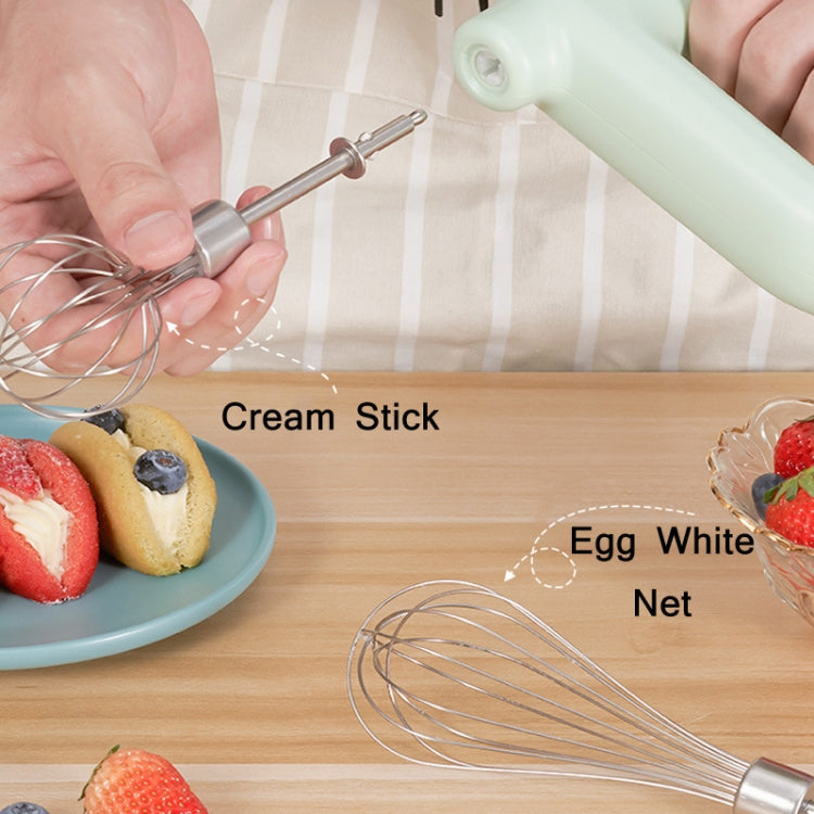 Wireless Handheld Electric Egg Beater Cake Mixer, Specification: Single Rod (Dream Pink)