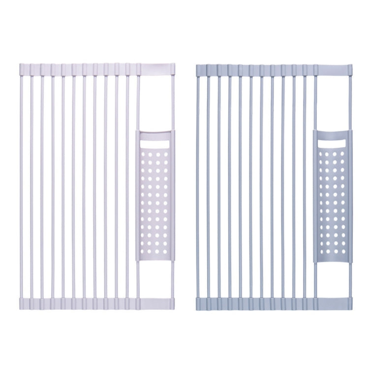 52 x 33cm Gray  Kitchen Silicone Drain Rack Sink Drain Rack