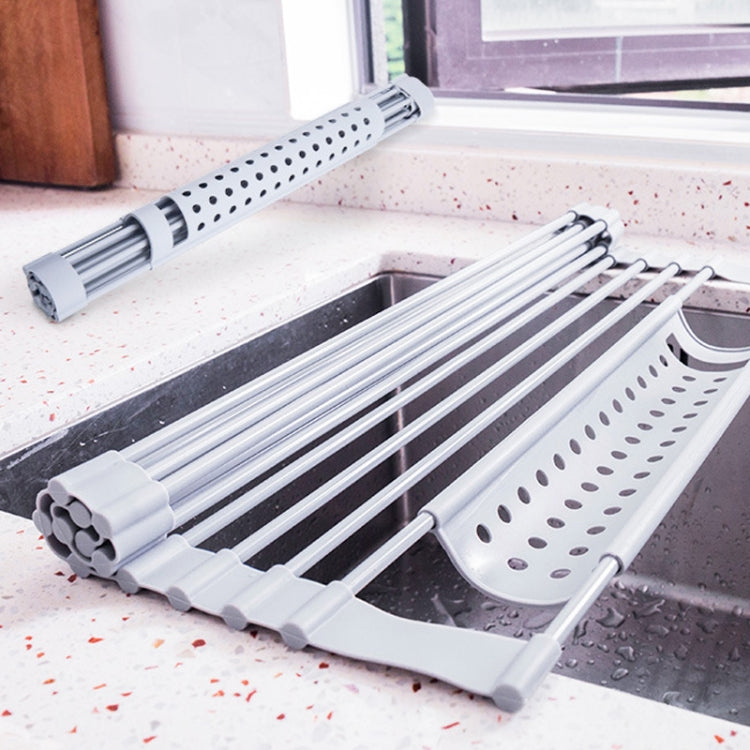 52 x 33cm Gray  Kitchen Silicone Drain Rack Sink Drain Rack