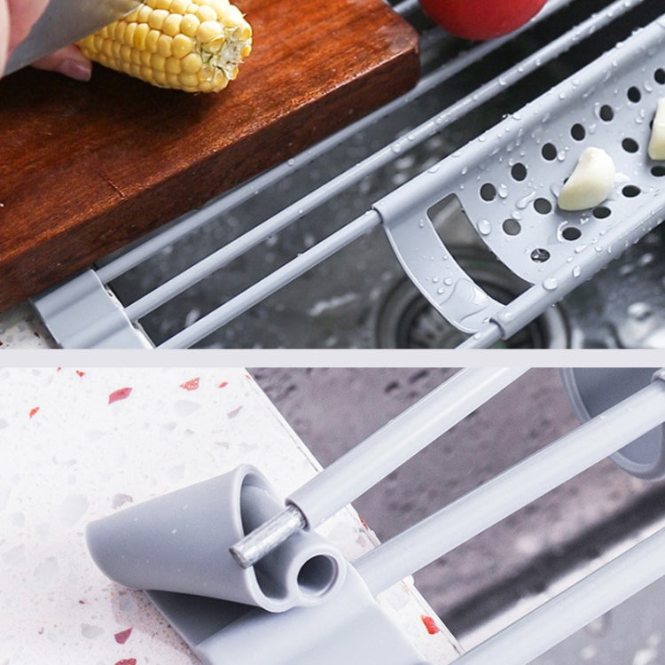 52 x 33cm Gray  Kitchen Silicone Drain Rack Sink Drain Rack