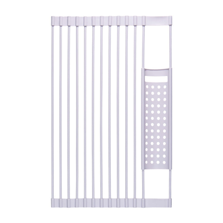 52 x 33cm White Gray  Kitchen Silicone Drain Rack Sink Drain Rack