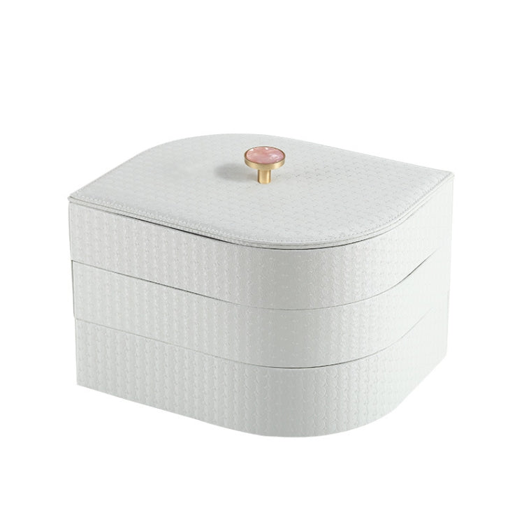 Sp01193 Three-Layer Large-Capacity Leather Jewelry Box